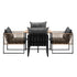 Outdoor Dining Set Wood-Plastic Table 4 Seater