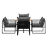 Livsip 5PCS Outdoor Dining Set Garden Table Chairs with Cushions