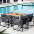 Livsip 5PCS Outdoor Dining Set Garden Table Chairs with Cushions