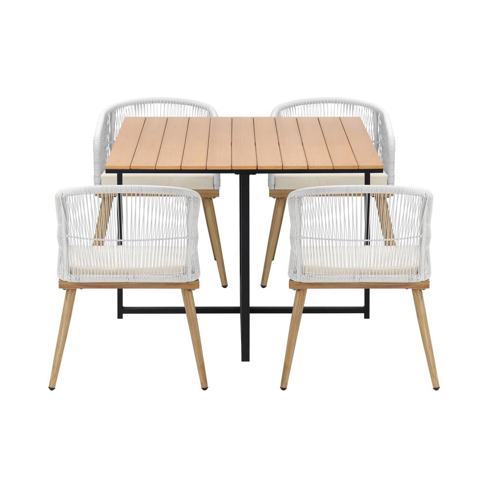 Outdoor Dining Set Table&Chairs 5 Pieces