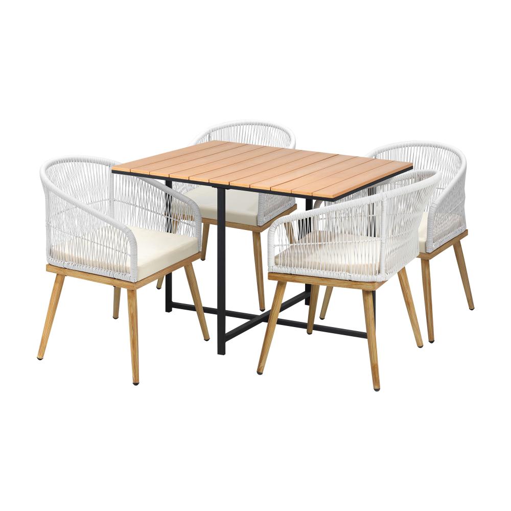 Outdoor Dining Set Table&Chairs 5 Pieces