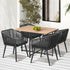 5PCS Outdoor Patio Set Table&Lounge Chairs
