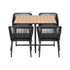 5PCS Outdoor Patio Set Table&Lounge Chairs