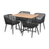 5PCS Outdoor Patio Set Table&Lounge Chairs