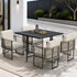 5-Piece Outdoor Dining Set with Rope-Woven Chairs, 150kg, Steel