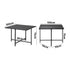 Outdoor Dining Table Black Wood-Plastic