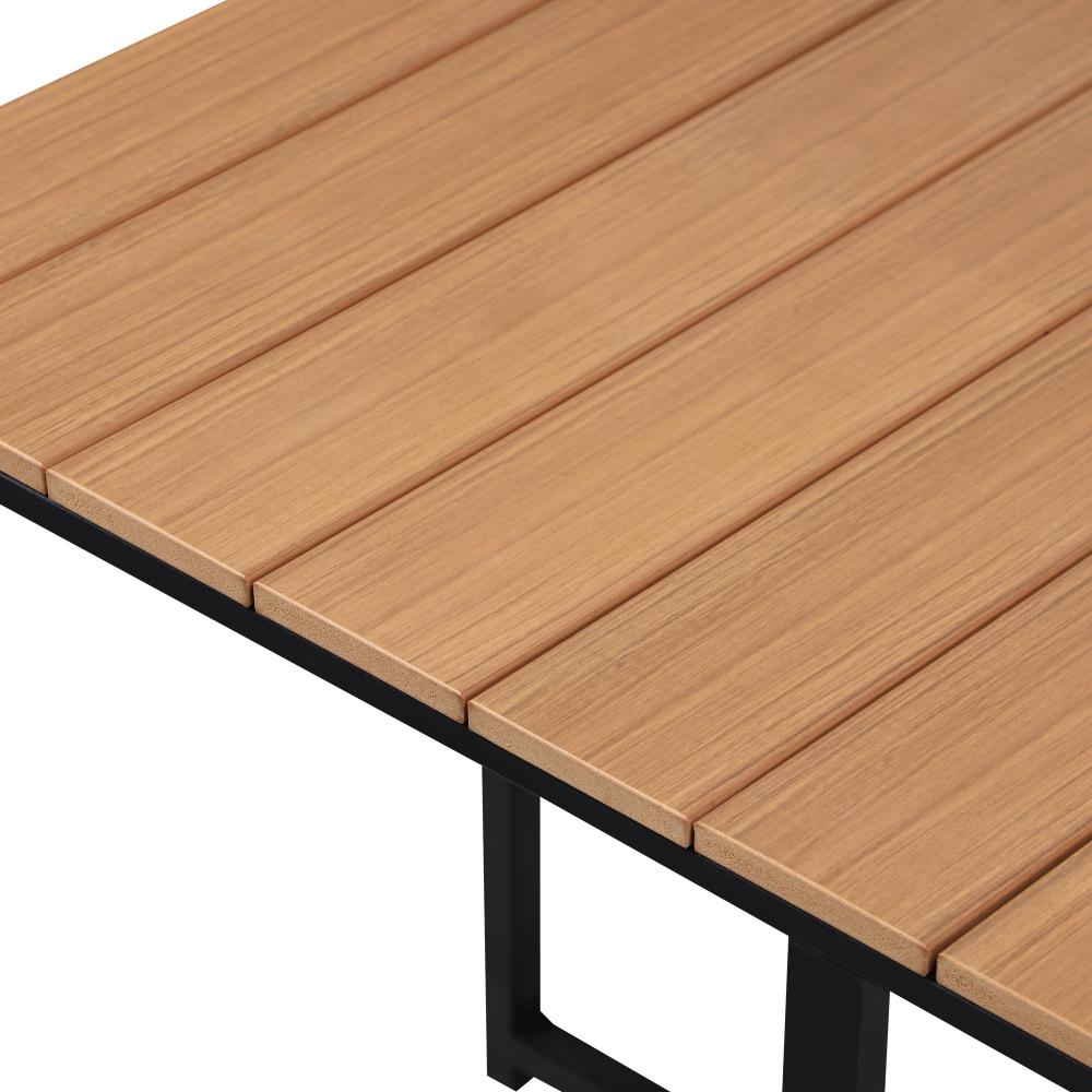 Outdoor Dining Table Lounge Setting Wood-Plastic