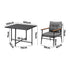 Livsip Outdoor Dining Set Garden Black Table and Chairs 4 Seater