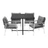 Outdoor Dining Set Black Table and Chairs 5PCS