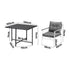 Outdoor Dining Set Black Table and Chairs 5PCS