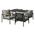 Outdoor Dining Set Black Table and Chairs 5PCS
