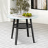 Outdoor Dining Table w/ Storage Shelf Black 90cm