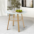 Outdoor Dining Table w/ Storage Shelf Brown 90cm