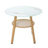Outdoor Dining Table w/ Storage Shelf Brown 90cm