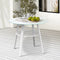 Livsip 90cm Outdoor Dining Table White Ceramic Glass Storage Shelf