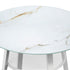 Outdoor Dining Table w/ Storage Shelf White 90cm