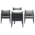 5PCS Outdoor Dining Set Table Lounge Chair