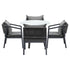 5PCS Outdoor Dining Set Table Lounge Chair