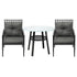 Outdoor Dining Set 4 Seater Rattan Armchair Glass Table