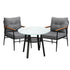 Livsip Outdoor Dining Set 3PC Lounge Setting Table Storage Shelf