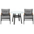 Livsip Outdoor Dining Set 3PC Lounge Setting Table Storage Shelf