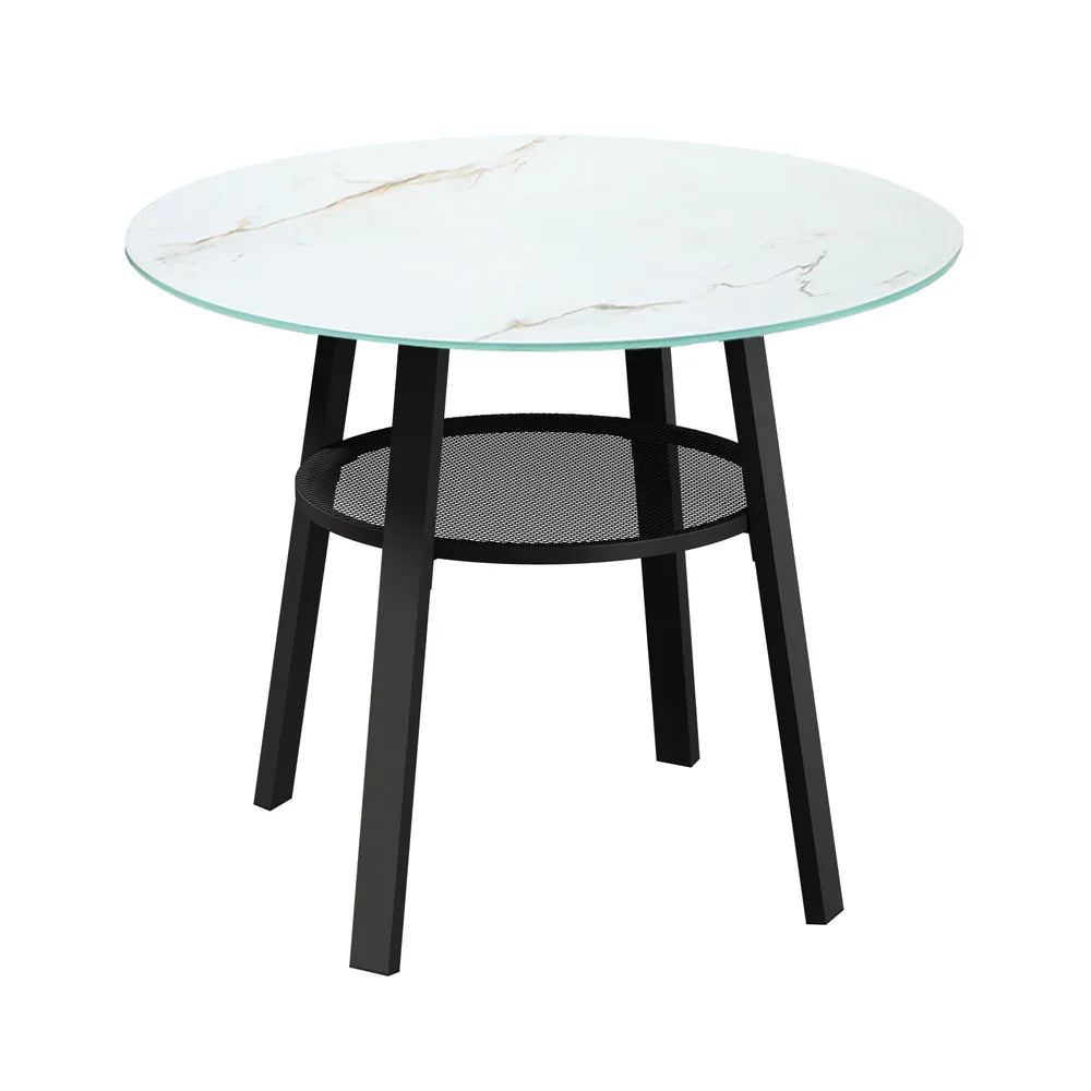 Livsip Outdoor Dining Set 3PC Lounge Setting Table Storage Shelf