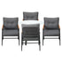 Outdoor Dining Set 5PC Lounge Setting Table Storage Shelf