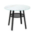 Outdoor Dining Set 4 Seater Marble Tempered Glass Table
