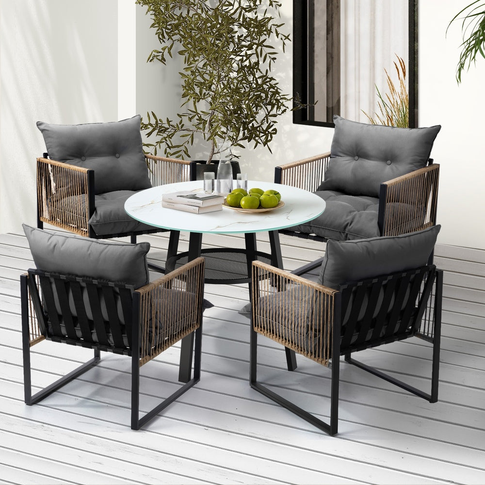 Outdoor Patio Set 4 Seater Bistro Setting