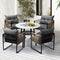 5PC Outdoor Patio Bistro Set Table with 4 Wicker Chairs Cushions