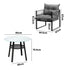 Livsip 3PCS Outdoor Dining Set Round Table PE Wicker Chairs