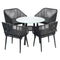 5PCS Outdoor Dining Set Marble-style Table