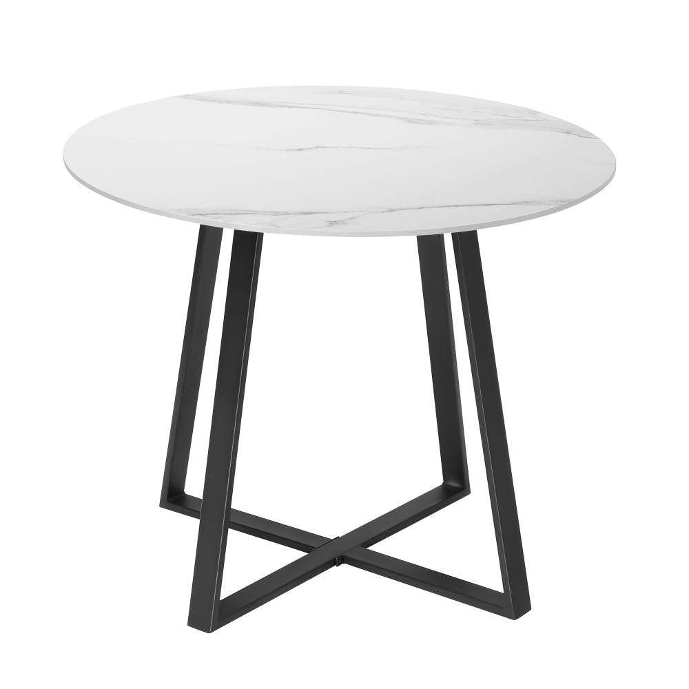 90cm Outdoor Dining Sintered Stone Table Black