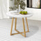Livsip 90cm Outdoor Dining Table Round Sintered Stone Brown