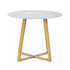 90cm Outdoor Dining Sintered Stone Table Brown