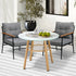 3PCS Outdoor Furniture Dining Set Table with Storage Shelf
