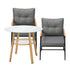 3PCS Outdoor Furniture Dining Set Table with Storage Shelf