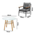 3PCS Outdoor Furniture Dining Set Table with Storage Shelf