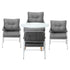Outdoor 5PCS Dining Set Table with Storage Shelf