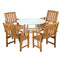 5PC Outdoor Dining Set Solid Wood Chair and Table