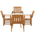 5PC Outdoor Dining Set Solid Wood Chair and Table