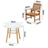 5PC Outdoor Dining Set Solid Wood Chair and Table