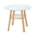 3 Piece Outdoor Dining Setting Table w/Storage Shelf