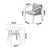 Outdoor Dining Setting Lounge Chair Bistro Set 5PCS White