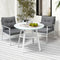 Livsip 2 Seater Outdoor Dining Set Glass Table Chairs Patio Furniture