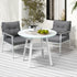 Outdoor Dining Setting 2 Seater Tempered Glass Table