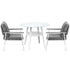 Outdoor Dining Setting 2 Seater Tempered Glass Table
