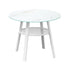 Outdoor Dining Setting 2 Seater Tempered Glass Table