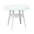 Outdoor Dining Setting 4 Seater Tempered Glass Table