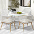 5PCS Outdoor Dining Setting Table w/ Storage Shelf